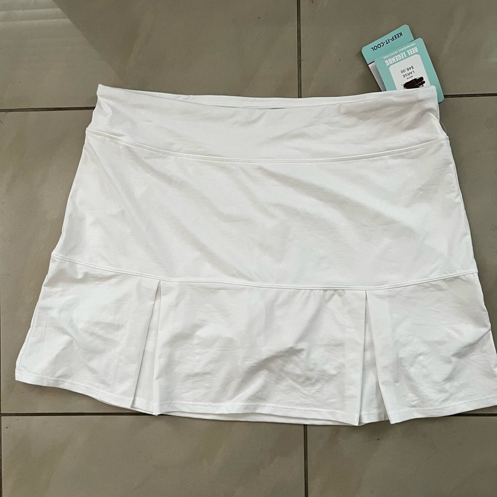 Reel Legends Fashionable White Pleated Skort